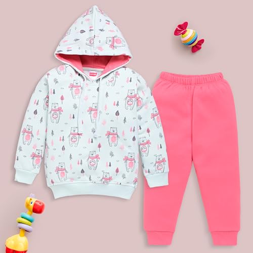 Image of LuvLap Baby Boys Full Sleeve Boys Hooded Sweatshirt & Pyjama Set