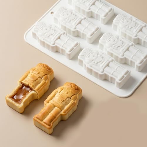 Moule à casse-noisettes pour dessert de Noël silicone réutilisable 6 compartiments - 3