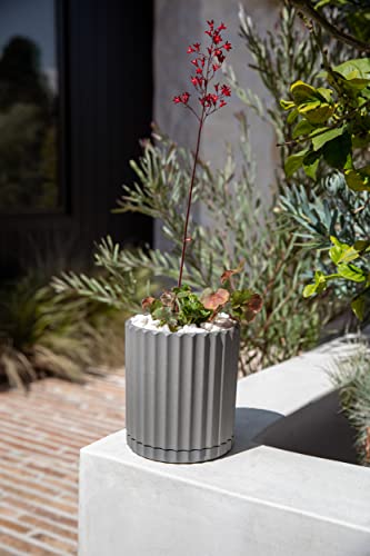 Image of Veradek Demi Series Demi 6 inch Planter w /Tray - Grey, 2 Pack