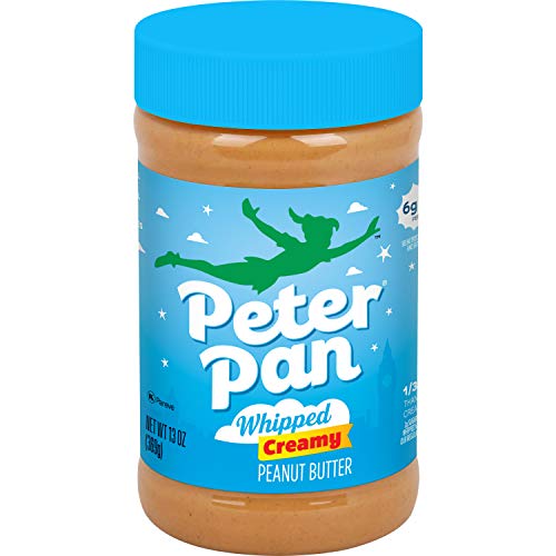 Peter Pan, Creamy Whipped Peanut Butter, 13oz Jar (Pack of 6)