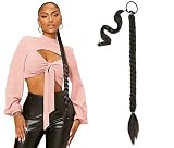Braided Ponytail Extension 28Inch With Straight Hair Tie Sleek Wrap Around Ponytail Hair Extensions