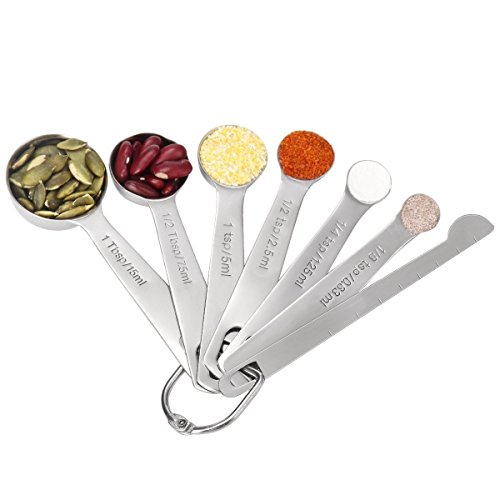 Tovantoe Stainless Steel Measuring Spoons3907 Spoons, Silver