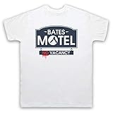 Printed cotton shirt Hitchcock Psycho Bates Motel T-Shirt Mens tee White M