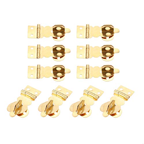 Image of 10Pcs Antique Box Latch Clasps Brass Jewelry Box Padlock Hasp Locked Wooden Wine Gift Box Handbag Buckle 27 * 19mm