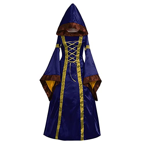 Briskorry Middeleeuwse kleding dames renaissance kostuums punk lange jurk met capuchon gothic cosplay kostuum grote maat feestjurk retro partyjurk voor Halloween carnaval heks vampier - Image 4