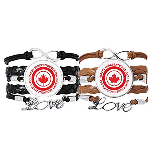 Pulsera de cuerda de cuero estilo otoñal informal para paseos urbanos cotidianos