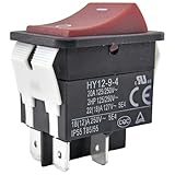 HY12-9-4 Rocker Switch，Double - Pole ON - Off 20A 125/250V 4-Pin IP55, for Industrial & Household Electrical Control