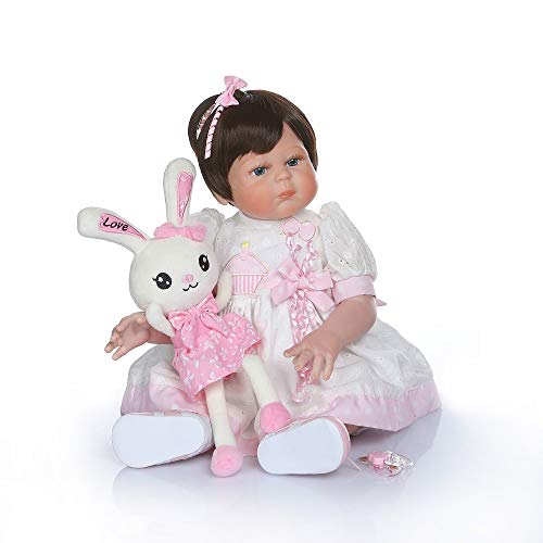 SN86qiu Neugeborenes Baby der Ankunft 48CM Ganzkörper-Silikon Bebe Puppe wiedergeboren Badespielzeug LOL Puppen 100% handdetailliertes Paiting Cover