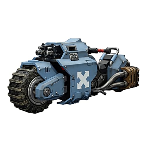 TOYVERSE JOYTOY Warhammer 40,000 Space Wolves Raider - Rueda de combate con rifles de perno acoplados gemelos, escala 1/18, vehículo colector a partir de 15 años