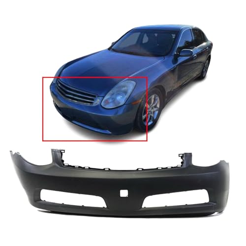 Image of FitParts Compatible with Infiniti G35 2005-2006 Front Bumper Cover | Primed, Sedan, Ready to Paint, OEM 62022AC740, IN1000132