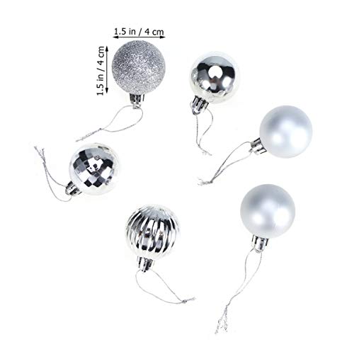 STOBOK 34 peças de enfeites de bola de Natal 40 mm à prova de estilhaçamento Bolas para decoração de