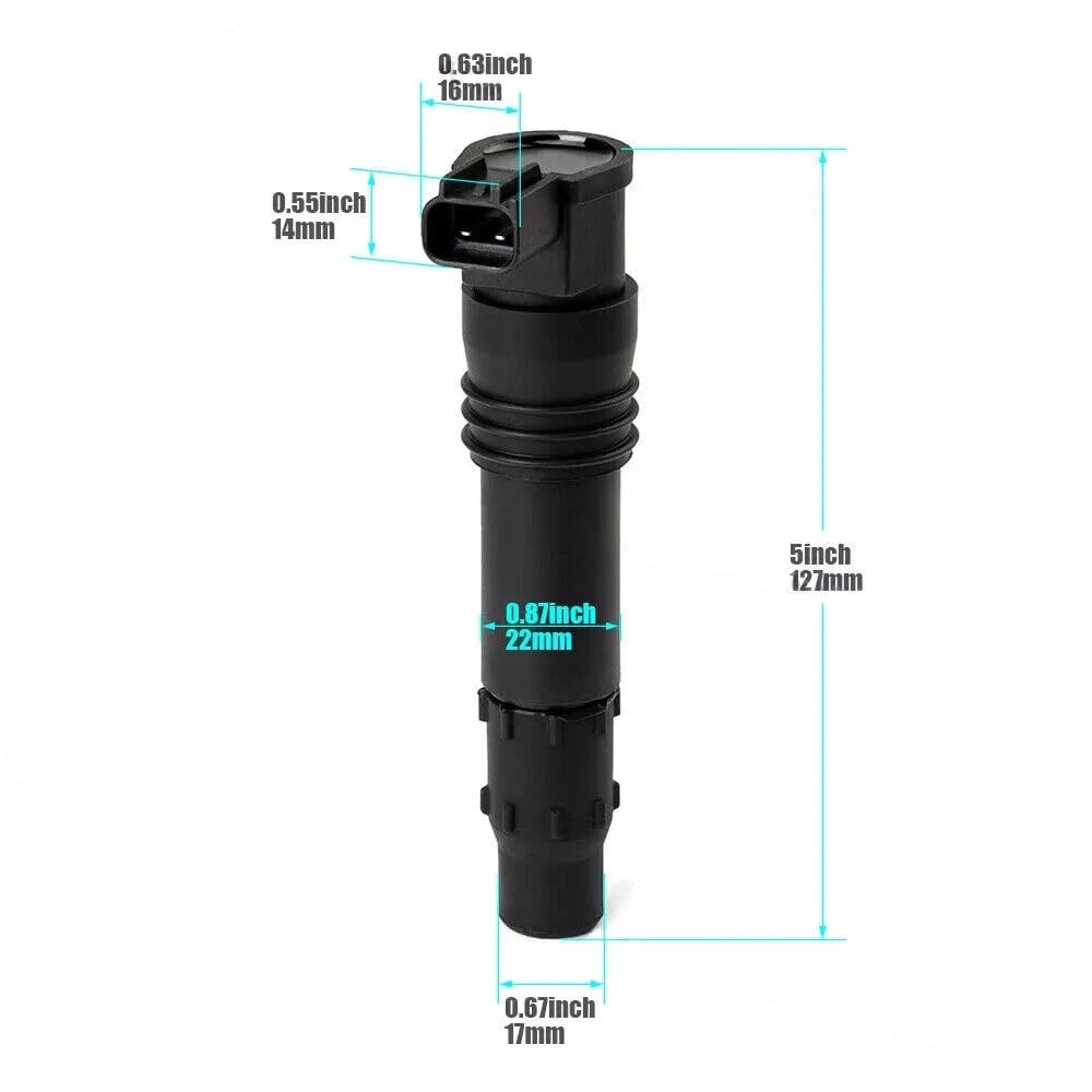 Bobina,bujía Compatible con Suzuki GSXR1000 GSX-R 1000 2001-2008 2002 2003 2004 2005 2006 2007 4 Uds tapa de bobina de encendido de motocicleta encendido de bujía(B)
