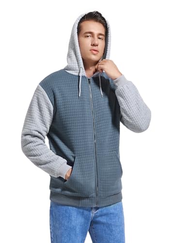 Men's Fleece Heavyweight Full Zip Hoodie Sweatshirt Jacket Hooded for Men4