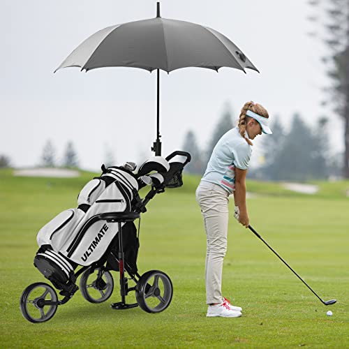 image for Tangkula Golf Push Pull Cart with Seat, Lightweight Foldable Collapsib