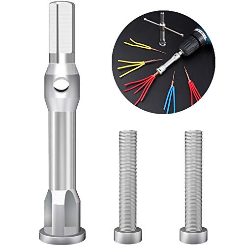 XERGUR Wire Twisting Tool, Wire Stripper and Twister, Quick Connector Twist Wire Tool for Power Drill Drivers, Power Tool Accessories Simultaneously Stripping and Twist Wire Cable
