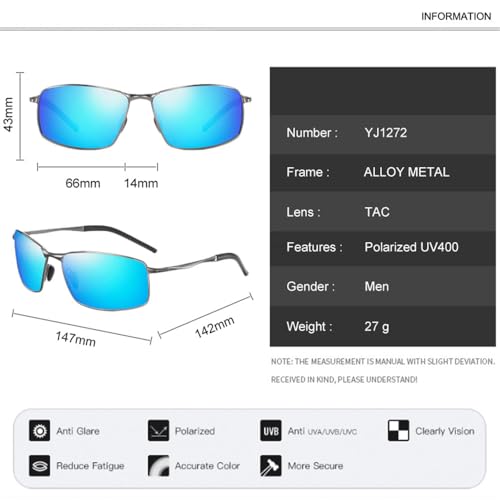 Photochromic Polarized Sunglasses For Men UV400 Rectangle Sun Glasses2