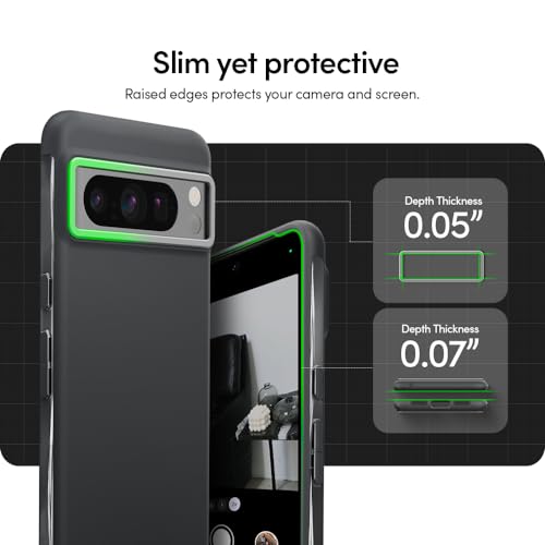 Image of Spigen Cyrill UltraColor | Google Pixel 8 Pro Case | Black Dark Grey Pixel 8 Pro Back Cover | TPU+Poly Carbonate - Dusk