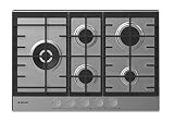 Hoover- Piano cottura H-HOB 300 GAS HHG7WL5WSX, finitura Inox, 5 zone di cottura, 12,2 kw