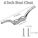 RMIURCO Rope Cleat Marine Grade, Boat Cleat 6 inch Heavy Duty, 316 Stainless Steel Dock Cleats for Boat (4 Pack)