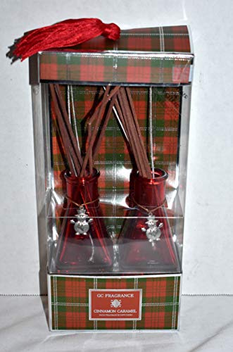 Set 2 Botellas de Vidrio Roja con Aromatizador Canela miniatura 1