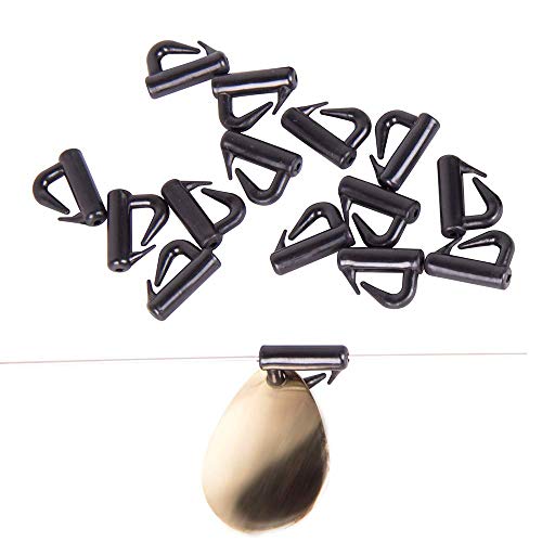Dr.fish 100 Pack Quick Change Spinner Clevis Plastic Fishing Clevis Speed Clevis Black #TOP3