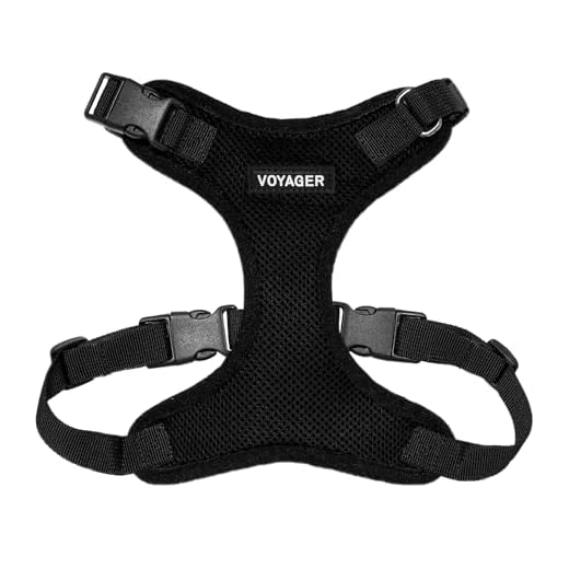 Best Pet Supplies, Inc. Voyager Step-in Lock Dog Harness - Adjustable Step-in Vest Harness for Small and Large Dogs - Black, M (Chest: 16-24") (217-BKB-M)