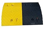 RSB-215MBY Rallentatori Stradali in Gomma Nera e Gialla Parte Mediana 50x35x5cm (Pacco da 1)