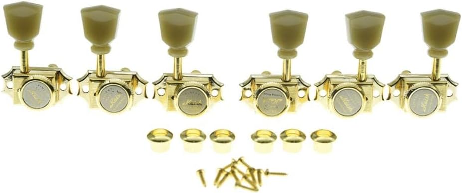 3L3R Guitar Vintage Style Locking Tuners Tuning Pegs Keys Guitar Machine Heads Guitar Part for Les Paul Guitars Gold with Keystone Button