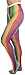 ToBeInStyle Women’s Vibrant Multicolored Rainbow Opaque Fashion Tights Pantyhose Hosiery - Zig Zag - One Size