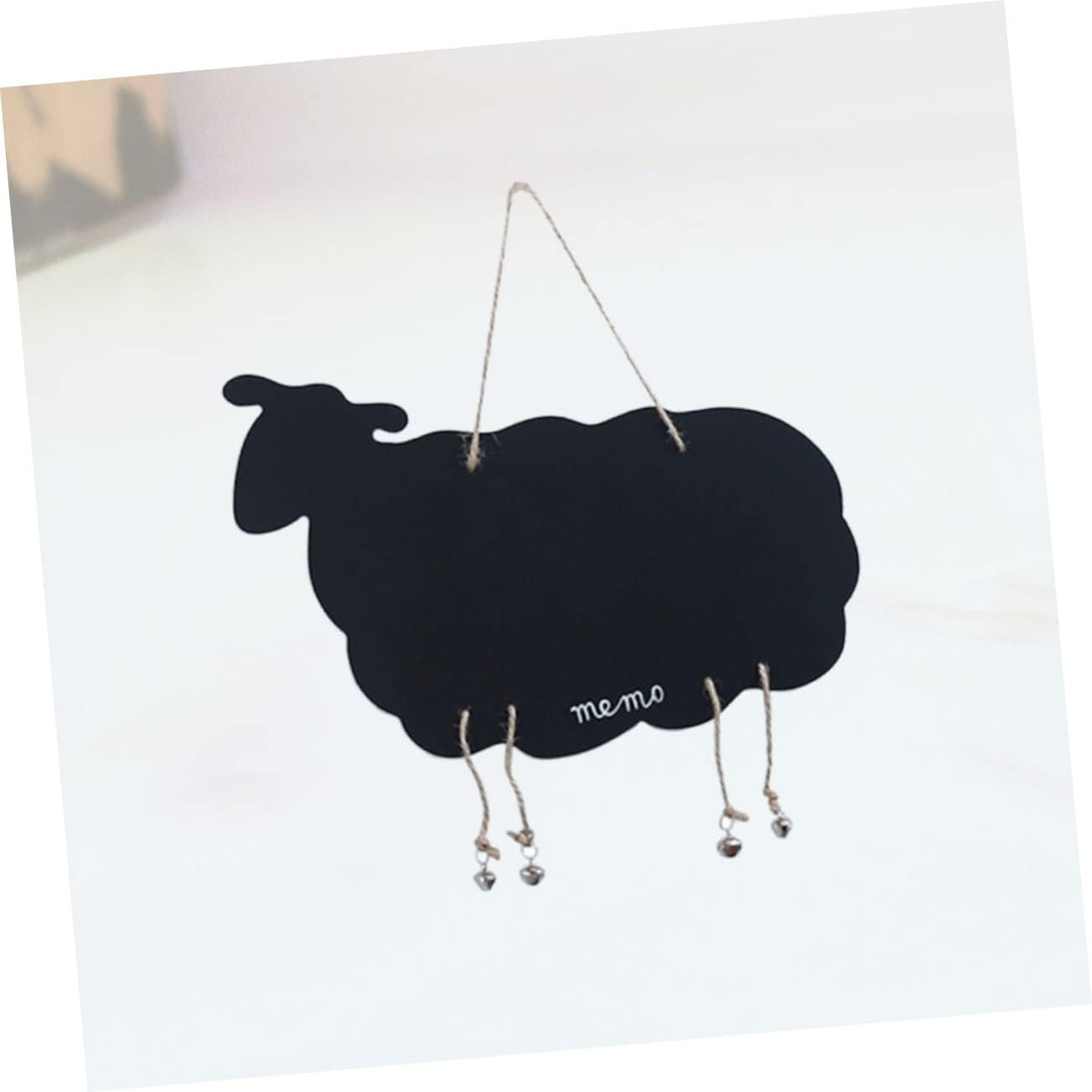 Wooden Double-Sided Hanging Message Board Sheep Black Xmas