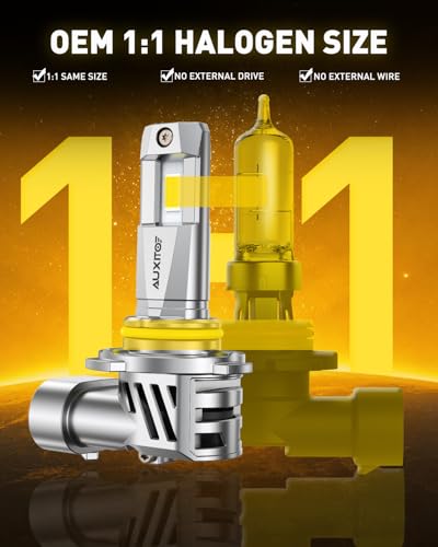 Image of AUXITO 9006 Bulb HB4 Bulbs, 50000LM Brighter Ultra-Bright, Plug N Play, Long Lifespan, No Flicker, 99% Compatibility, 2PCS