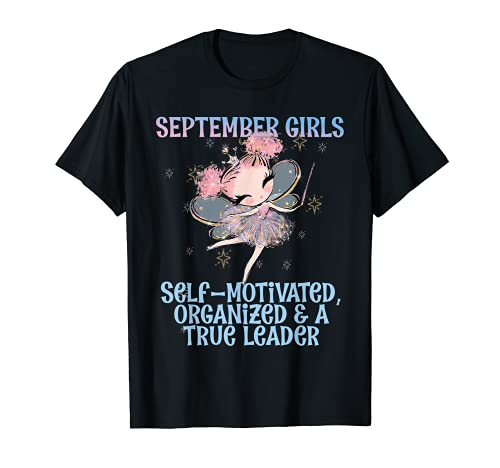 September Birthday Princess Fairy Redhead Girls Fairies Kid Camiseta