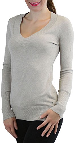 Image of ToBeInStyle Women's Classic Long Sleeve V-Neck Pullover Sweater