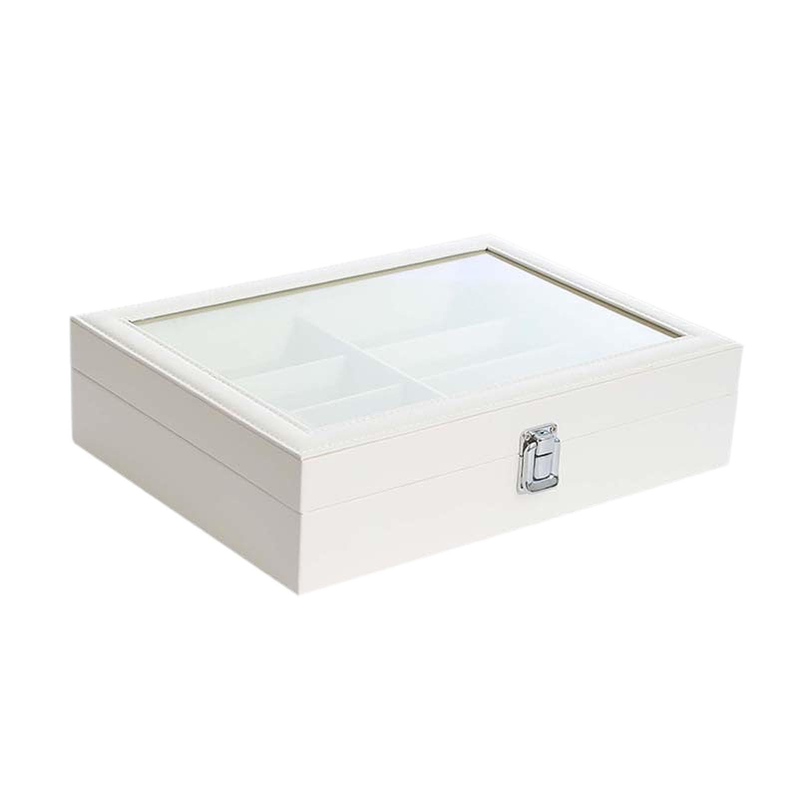 THE STYLE SUTRA® Glasses Box Glass Lid Eyeglasses Storage Box for Ornament Living Room Travel-image-49