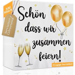 Plantvibes Servietten 02.25 Schön Dass Wir Feiern - 100 Stück