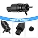 Ywdiml Car Windshield Washer Pump with Grommet, Vehicle Windshield Wiper Fluid Pump Replaces 1J5955651 67128377612, Windscreen Glass Cleaning Accessories, Compatible with S3 X3 318i