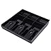 Cash Register Insert Tray, Cash Register Insert Replacement 3 Compartments for Supermarket for Shop Store(Black)
