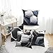 Outdoor Pillow Covers 24x24 Set of 4 Throw Pillow Covers Summer, Square Couch Pillow Covers Short Plush Outdoor Cushion Covers 60x60cm for Sofa, Bed, Patio, Garden, Farmhouse, Car Decor Football, R932