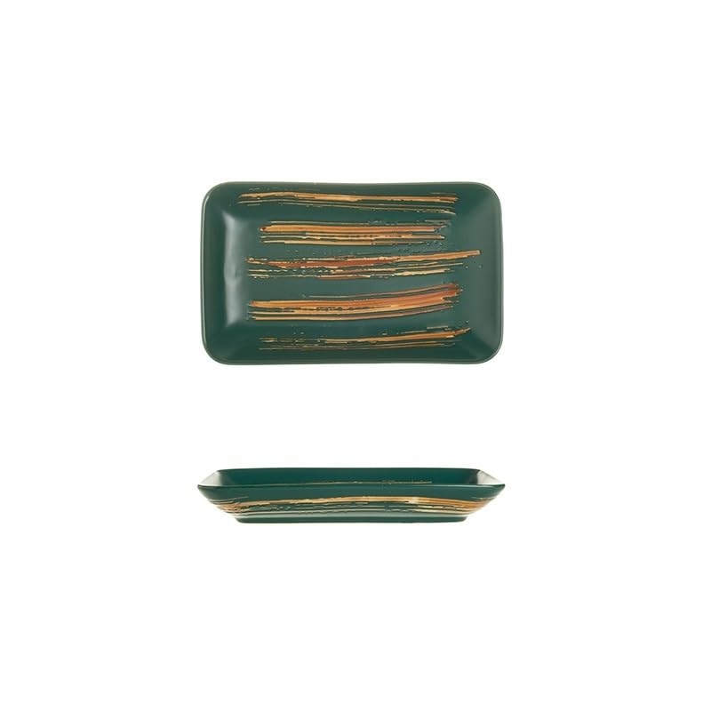 Assiettes de cuisine rectangulaires en céramique pour collations