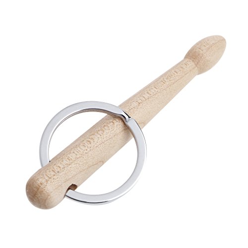 Llavero con baquetas de batería de madera para colgar miniatura 2