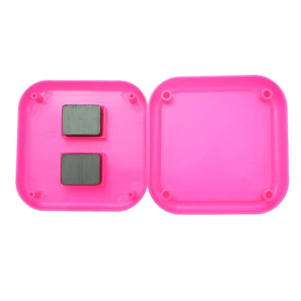 10 Set quadratische magnetische Nadelkissen Nadelkissen Nähnadeln Organizer Rose Rot, 8,5 x 8,5 cm