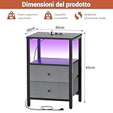 Zoom IMG-2 isunirm comodini con luci led
