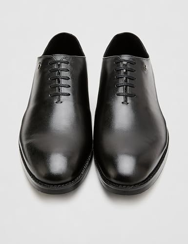 Image of Monte Carlo Mens Solid Lace Up Genuine Leather Formal Oxford Shoes (201827FW)