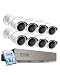 ZOSI Security Cameras System 8CH 1080P HD-TVI CCTV DVR Recorder 2TB HDD with 8 Weatherproof 1920TVL 2.0MP 1080P 100ft Night Vision Surveillance Cameras White (Aluminum Metal Housing)