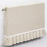 Copritermosifone per La Casa, Parapolvere in Tessuto Misto con Aperture Laterali e Lacci, Copri Termosifone Stoffa Lavabile In Lavatrice, da 40 cm a 260 cm(Beige,100cm/39in)