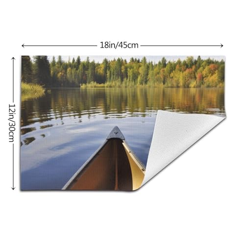 Set de table antidérapant résistant chaleur lot de 6 PVC lac