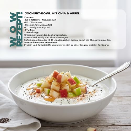 Chia Samen 2 kg – Naturacereal® – aus Paraguay, in Deutschland verpackt – vegan & glutenfrei – mit Omega-3 & Omega-6, Ballaststoffen & Protein – für Müsli, Smoothies, Chia-Pudding & Backen