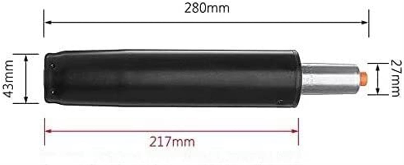 Pistoni a Gas di Ricambio Asta pneumatica Cilindro di Sollevamento a Gas Sedia da Bar Sedia da Ufficio Accessori per sedie da Computer Sostituzione del Cilindro della Sedia