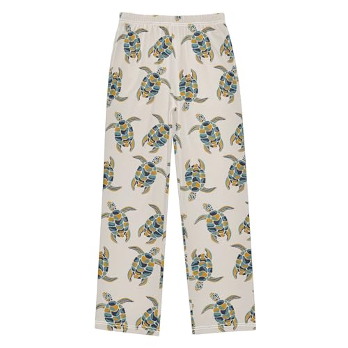 Boys' Pants Yellow Green Sea Turtles Long Bottoms Jogger Pants Elastic Waist Trousers with Pockets S-XL