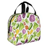 Vegetales Coloridos Bolsa Termica Aislante Bolsa Isotermica Polifuncional Bolsas Nevera Para Compras Escuela Hombre 22X20X13Cm